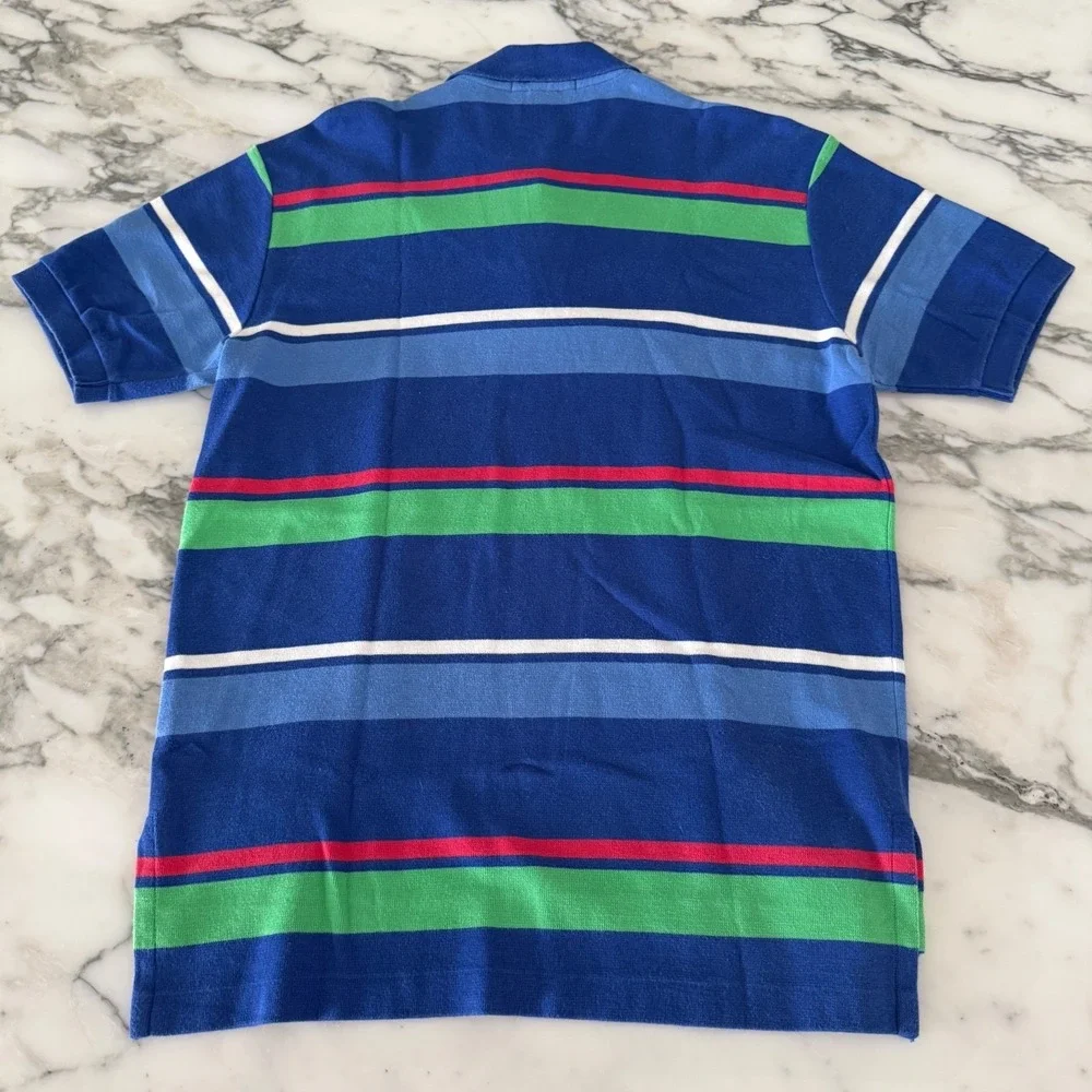 POLO Ralph Lauren Cotton Men's  Striped Polo Shirt  100%  Cotton size MED‎